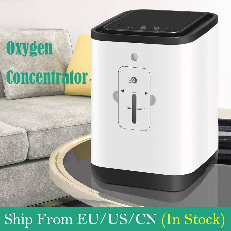AUPORO 1-7L/min Oxygen Concentrator Health Monitor Oxygen Machine Portable Oxygen Generator For Medical /Household Use 110V 220V