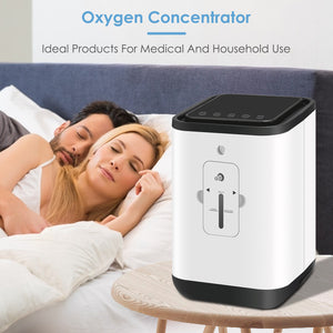 AUPORO 1L-7L Portable Oxygen Concentrator Low Operation Noise Oxygen Generator Home Care Oxygene Machine For Home Travel Use