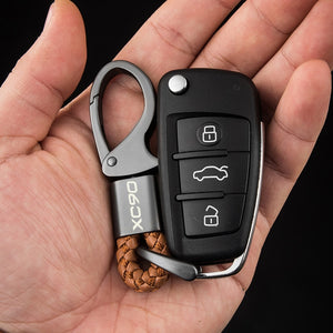 car keychain metal leather key chain Car Interior Decoration For Volvo S60 XC90 V40V60 S90 V90  AWD T6 Car Keychain Accessories