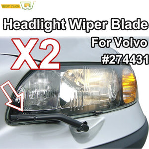 2Pcs/Set Front Left Right Headlight Head Light Headlamp Bumper Wiper Blades Wipers For Volvo Vlovo S80 S90 V90 960 940 274431