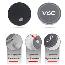 Load image into Gallery viewer, Luminous Car Water Cup Coaster Holder 7 Colorful USB Charging Car Led Atmosphere Light For Volvo V60 V 60 Auto Accessories
