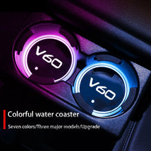 Load image into Gallery viewer, Luminous Car Water Cup Coaster Holder 7 Colorful USB Charging Car Led Atmosphere Light For Volvo V60 V 60 Auto Accessories
