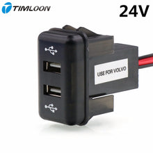 Load image into Gallery viewer, Dual USB Car Charger 5V 2.1A/2.1A Dual USB Power Socket for Smart phone Ipad Iphone Use for VOLVO FH FH12
