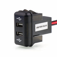 Load image into Gallery viewer, Dual USB Car Charger 5V 2.1A/2.1A Dual USB Power Socket for Smart phone Ipad Iphone Use for VOLVO FH FH12
