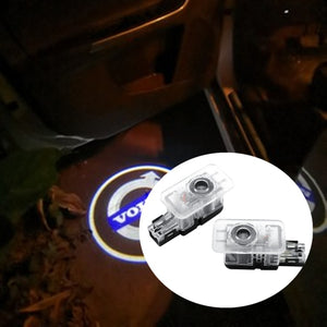 2pcs Car Door Welcome Light For Volvo S60 S60L S80 S80L V60 V40 XC90 XC60 2012 2013 2014 2015 2016 2017 2018 Logo Projector Lamp