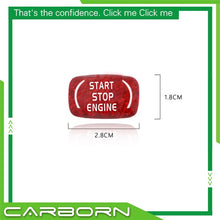 Load image into Gallery viewer, For-Volvo Volvo V40 V60 S60 S60L XC60 S80L Stick on Style Carbon Fiber Engine Start Button Cover 1pcs Red/Black Color
