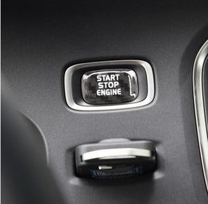 For-Volvo Volvo V40 V60 S60 S60L XC60 S80L Stick on Style Carbon Fiber Engine Start Button Cover 1pcs Red/Black Color