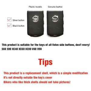 1x Keyless Entry Remote Control Refit Acrylic Car Key Shell Replacement for Volvo 2015-2018 XC90 S90 V90 2018 XC60 Case Only