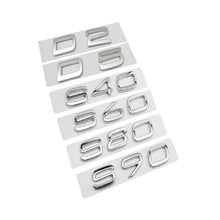 Load image into Gallery viewer, Silver D2 D5 S90 S80 S60 S40 Rear Sticker for Volvo S90 S80 S60 S40 D2 D5 Letter Word Label Sticker Volvo Trunk Sticker ABS
