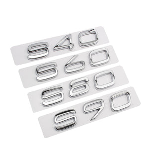 Silver D2 D5 S90 S80 S60 S40 Rear Sticker for Volvo S90 S80 S60 S40 D2 D5 Letter Word Label Sticker Volvo Trunk Sticker ABS