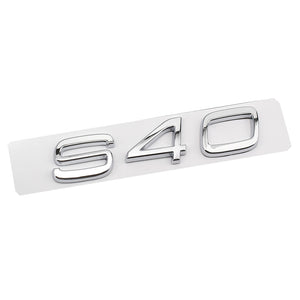 Silver D2 D5 S90 S80 S60 S40 Rear Sticker for Volvo S90 S80 S60 S40 D2 D5 Letter Word Label Sticker Volvo Trunk Sticker ABS