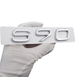 Silver D2 D5 S90 S80 S60 S40 Rear Sticker for Volvo S90 S80 S60 S40 D2 D5 Letter Word Label Sticker Volvo Trunk Sticker ABS