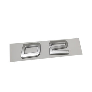 Silver D2 D5 S90 S80 S60 S40 Rear Sticker for Volvo S90 S80 S60 S40 D2 D5 Letter Word Label Sticker Volvo Trunk Sticker ABS