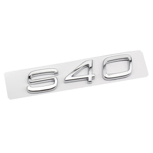 Silver D2 D5 S90 S80 S60 S40 Rear Sticker for Volvo S90 S80 S60 S40 D2 D5 Letter Word Label Sticker Volvo Trunk Sticker ABS