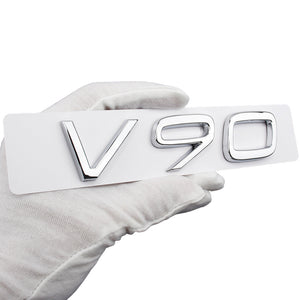 Silver D2 D5 S90 S80 S60 S40 Rear Sticker for Volvo S90 S80 S60 S40 D2 D5 Letter Word Label Sticker Volvo Trunk Sticker ABS