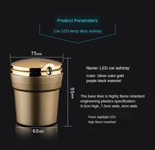 將圖片載入圖庫檢視器 For Volvo S60 2019 2020 2021With Led Lights car Logo Creative Personality ashtray Creative cigarette dustbin Car Accessories
