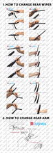 โหลดรูปภาพลงในเครื่องมือใช้ดูของ Gallery FUJIMA Rear Wiper Blade and Arm for VOLVO V90 (2016-Onwards) VOLVO XC90 (2015-Onwards) Back Window Windscreen Rear Wiper Arm
