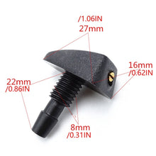 โหลดรูปภาพลงในเครื่องมือใช้ดูของ Gallery 2pcs Windshield Wiper Jet Washer Nozzle For Volvo S40 S80 XC90 C70 Windscreen Washer Wipers Parts Vehicle Fan Shaped Water Spray
