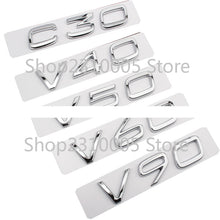 โหลดรูปภาพลงในเครื่องมือใช้ดูของ Gallery Car Trunk Letters Emblem C30 C40 C50 C60 C70 C80 C90 V30 V40 V50 V60 V70 V80 V90 Nameplate Logo Sticker for VOLVO Black Chrome
