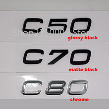 โหลดรูปภาพลงในเครื่องมือใช้ดูของ Gallery Car Trunk Letters Emblem C30 C40 C50 C60 C70 C80 C90 V30 V40 V50 V60 V70 V80 V90 Nameplate Logo Sticker for VOLVO Black Chrome
