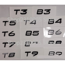 โหลดรูปภาพลงในเครื่องมือใช้ดูของ Gallery Car Trunk Letters Numbers Emblem T3 T4 T5 T6 T7 T8 T9 B3 B4 B5 B6 B7 B8 B9 ABS Nameplate Logo Sticker for VOLVO Black Chrome
