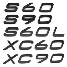 將圖片載入圖庫檢視器 Letters Numbers Emblem S60 S60L S90 XC60 XC90 Car Styling Trunk Lid Badge Decal Car Sticker for Volvo Glossy Matte Black Chrome
