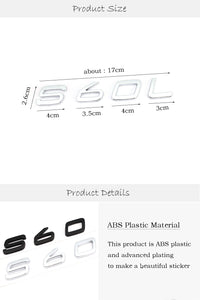 Letters Numbers Emblem S60 S60L S90 XC60 XC90 Car Styling Trunk Lid Badge Decal Car Sticker for Volvo Glossy Matte Black Chrome