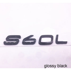 Letters Numbers Emblem S60 S60L S90 XC60 XC90 Car Styling Trunk Lid Badge Decal Car Sticker for Volvo Glossy Matte Black Chrome