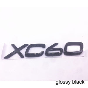 Letters Numbers Emblem S60 S60L S90 XC60 XC90 Car Styling Trunk Lid Badge Decal Car Sticker for Volvo Glossy Matte Black Chrome
