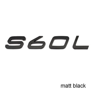 Letters Numbers Emblem S60 S60L S90 XC60 XC90 Car Styling Trunk Lid Badge Decal Car Sticker for Volvo Glossy Matte Black Chrome