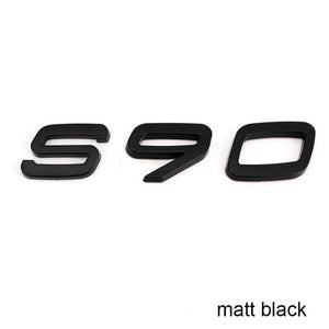 Letters Numbers Emblem S60 S60L S90 XC60 XC90 Car Styling Trunk Lid Badge Decal Car Sticker for Volvo Glossy Matte Black Chrome