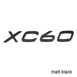 Letters Numbers Emblem S60 S60L S90 XC60 XC90 Car Styling Trunk Lid Badge Decal Car Sticker for Volvo Glossy Matte Black Chrome