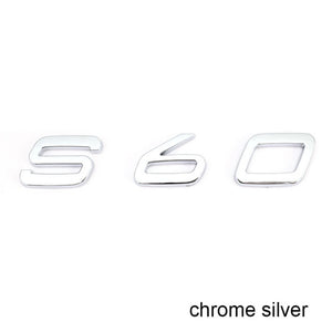 Letters Numbers Emblem S60 S60L S90 XC60 XC90 Car Styling Trunk Lid Badge Decal Car Sticker for Volvo Glossy Matte Black Chrome