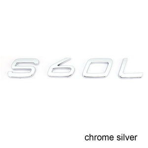 Letters Numbers Emblem S60 S60L S90 XC60 XC90 Car Styling Trunk Lid Badge Decal Car Sticker for Volvo Glossy Matte Black Chrome