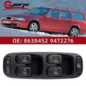 G-Parts 8638452 Car Front Door Driver Side Electric Master Power Window Control Switch Button For Volvo V70 S70 XC70 1995-2000